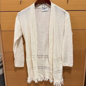 Old Navy Cream Cardigan with Fringe